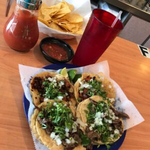 chips and salsa and street tacos